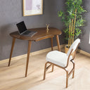 Kidney Shaped Desk with Drawer, Handcrafted Birch Plywood Home Office Desk 