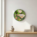 Rustic Solid Wood Wall Clock – Moss Edition