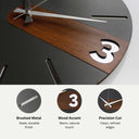 Noir Modern Wall Clock