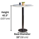 modern bistro table, round bar height table with tulip base 6