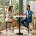 modern bistro table, round bar height table with tulip base 9