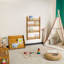 Freestanding Montessori Bookshelf, Handcrafted Wooden Kids Book Display Shelf 6