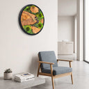 Rustic Solid Wood Wall Clock – Moss Edition