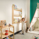 wall mounted Montessori bookshelf, kids floating bookshelf  2