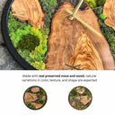 Rustic Solid Wood Wall Clock – Moss Edition