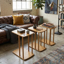 Solid Pine Wood C Table Nesting Set