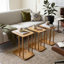 Solid Pine Wood C Table Nesting Set