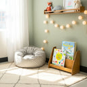 Freestanding Montessori Bookshelf, Handcrafted Wooden Kids Book Display Shelf 1
