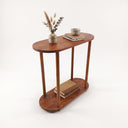 Solid Wood Oval Side Table