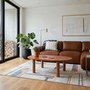 Oval Solid Wood Coffee Table