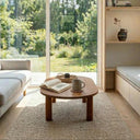 Oval Solid Wood Coffee Table