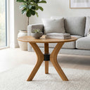 Solid Wood Round Coffee Butterfly Table Base 3-Legs
