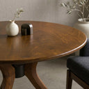 Round Coffee Table with Solid Wood Butterfly Legs