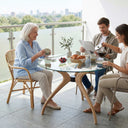 Curvella Glass Round Dining Table – 3-Leg