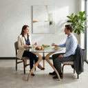 Curvella Glass Round Dining Table – 3-Leg