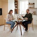 Curvella Glass Round Dining Table – 4-Leg