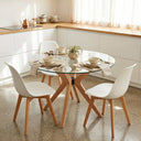 Butterfly Glass Round Dining Table – 4-Leg