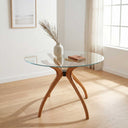 Curvella Glass Round Dining Table – 4-Leg