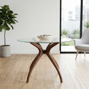 Curvella Glass Round Dining Table – 4-Leg
