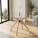 Curvella Glass Round Dining Table – 4-Leg