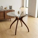Curvella Glass Round Dining Table – 4-Leg