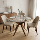 Butterfly Glass Round Dining Table – 4-Leg