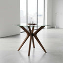 Butterfly Glass Round Dining Table – 4-Leg