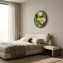 Rustic Solid Wood Wall Clock – Moss Edition