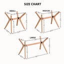 Solid Wood Rectangle Coffee Butterfly Table Base 4-Legs
