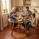 Pyramid Glass Round Dining Table