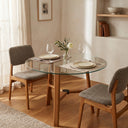 Pyramid Glass Round Dining Table