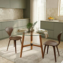 Pyramid Glass Round Dining Table