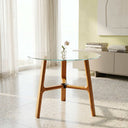 Pyramid Glass Round Dining Table
