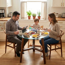 Pyramid Glass Round Dining Table