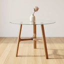 Pyramid Glass Round Dining Table