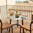 Pyramid Glass Round Dining Table