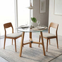 Pyramid Glass Round Dining Table