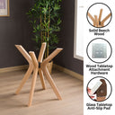 solid wood round dining table base,4 leg table base for round tabletop 11