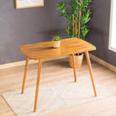 solid oak rectangular dining table, oval edge dining table solid wood