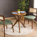 Solid Oak Round Dining Table with Wooden Butterfly Legs