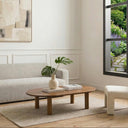 Oval Solid Wood Coffee Table