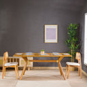 Rustic Rectangle Dining Table with Butterfly Pedestal Legs