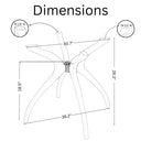 Solid Wood Round Dining Curvella Table Base 4-Legs