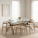Solid Wood Rectangle Dining Curvella Table Base 4-Legs
