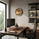 Rustic Solid Wood Wall Clock