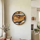 Rustic Solid Wood Wall Clock
