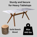 Solid Wood Rectangle Dining Butterfly Table Base 4-Legs