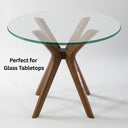 solid wood round dining table base,4 leg table base for round tabletop  3