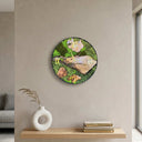Rustic Solid Wood Wall Clock – Moss Edition