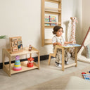 Montessori toy storage shelf, kids freestanding bookshelf 3
